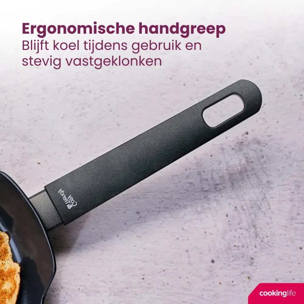 Cookinglife Wokpan Black Cera ø 28 cm - keramische anti-aanbaklaag