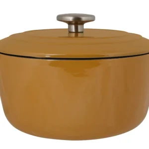 Cosy & Trendy Braadpan met deksel Fontestic Gietijzer Amber Gold Ø 24 cm / 4.6 Liter - geëmailleerde anti-aanbaklaag