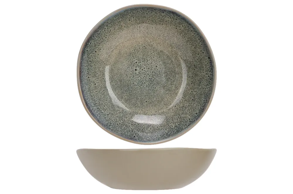 Cosy & Trendy Diepe Borden / Pastaborden Onna Sand-Green ø 19 cm - 6 Stuks