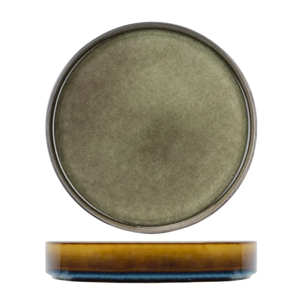 Cosy & Trendy Diepe Borden / Pastaborden - Quintana Green ø 23 cm / H 4.3 cm - 4 Stuks