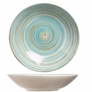 Cosy & Trendy Diepe Borden / Pastaborden Turbolino Blauw ø 21 cm - 6 stuks