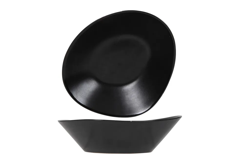 Cosy & Trendy Diepe Borden / Pastaborden Vongola Black - 20 x 17 cm - 4 Stuks