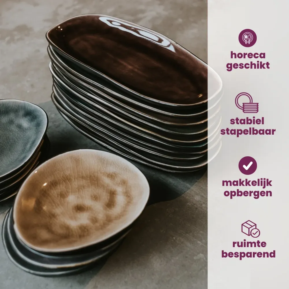 Cosy & Trendy Dinerborden Streetfood 27.5 x 23 cm - 10 Stuks