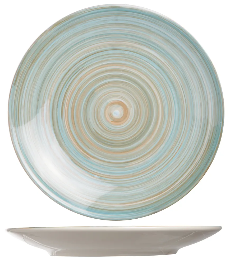 Cosy & Trendy Dinerborden Turbolino Blauw ø 27 cm - 6 stuks