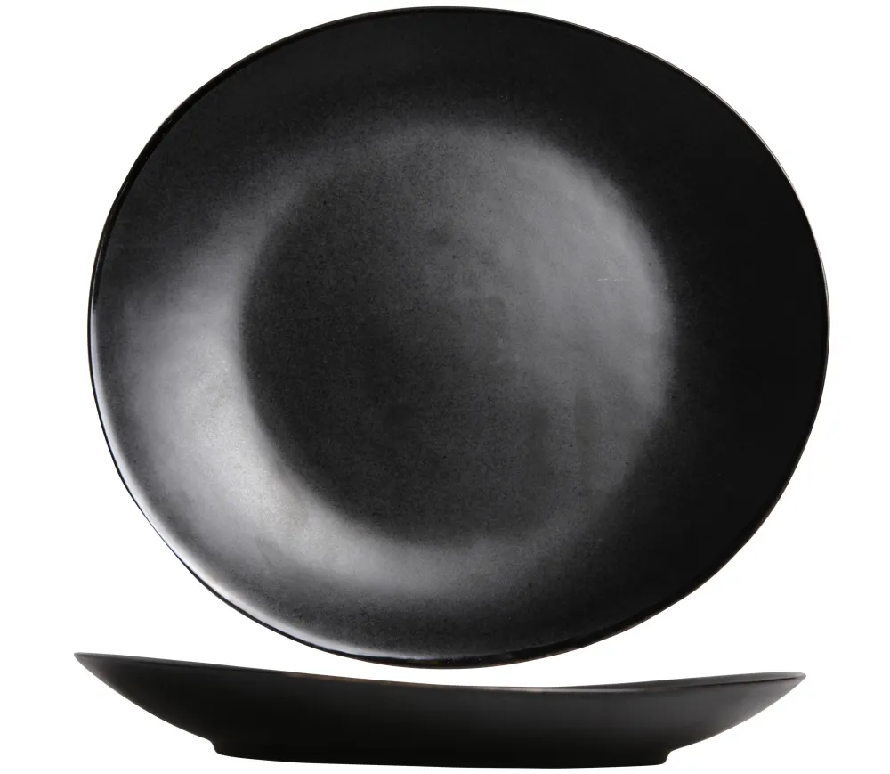 Cosy & Trendy Dinerborden Vongola Black - 28 x 26 cm - 4 Stuks