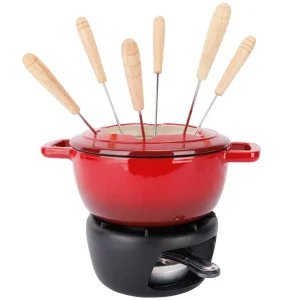 Cosy & Trendy Fondueset Fontestic Gietijzer Traditional Red - Ø 18 cm