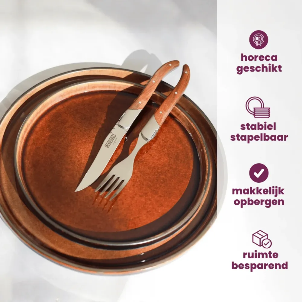 Cosy & Trendy Gebaksbordjes / Kleine Bordjes Quintana Amber ø 14 cm - 4 Stuks