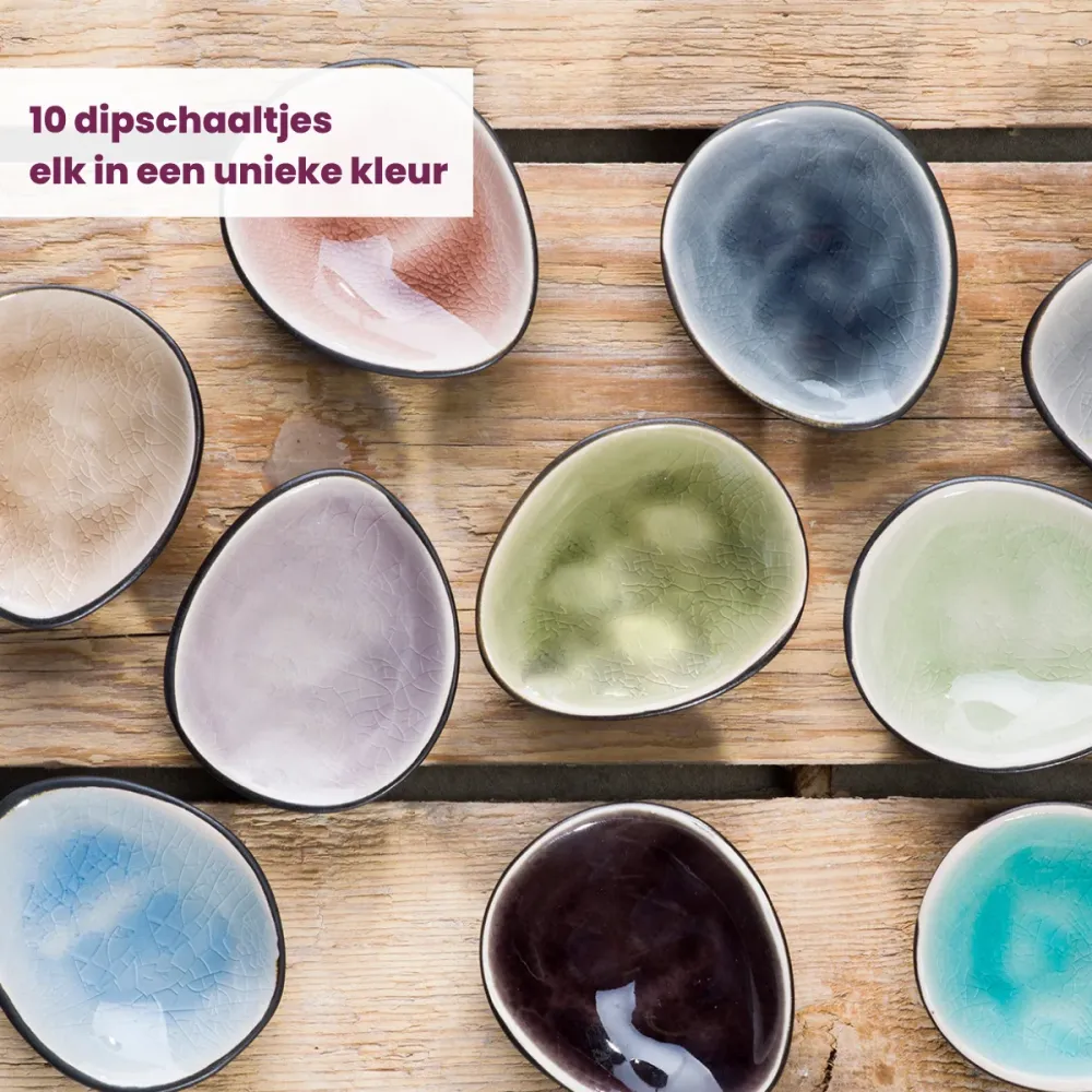 Cosy & Trendy Kleine Schaaltjes / Dipschaaltjes Streetfood 7 x 6 cm / 50 ml - 10 Stuks
