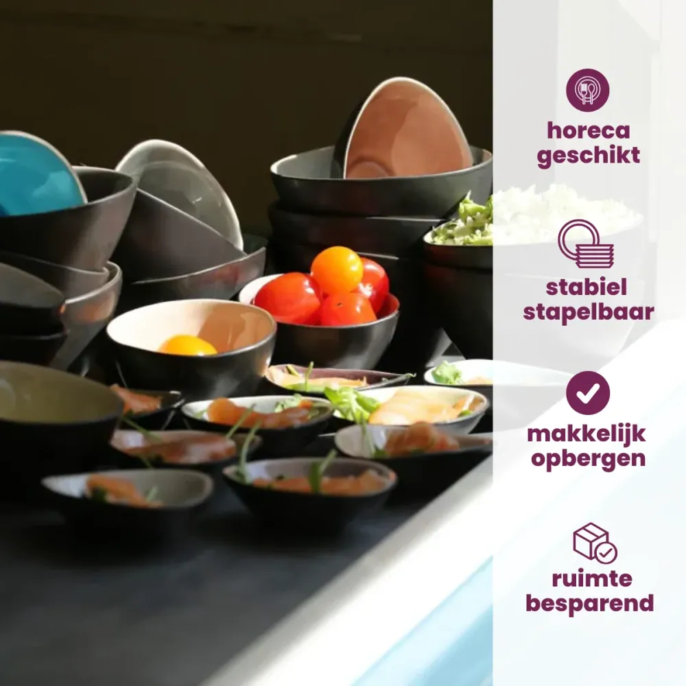 Cosy & Trendy Kleine Schaaltjes / Dipschaaltjes Streetfood 9 x 7 cm / 100 ml - 10 Stuks