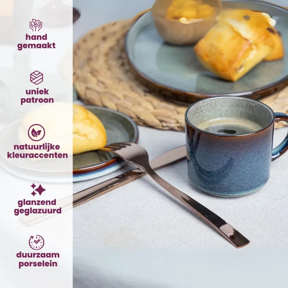 Cosy & Trendy Koffiekopjes / Senseokopjes - Quintana Amber - 220 ml - 4 Stuks