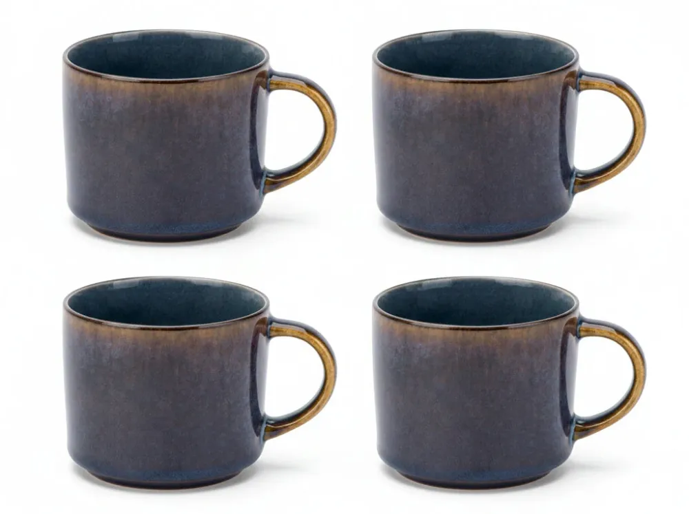 Cosy & Trendy Koffiekopjes / Senseokopjes - Quintana Blue - 220 ml - 4 Stuks