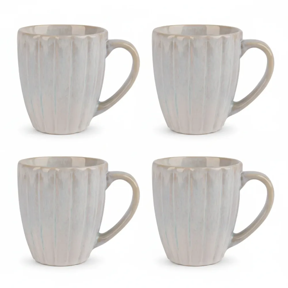 Cosy & Trendy Mokken Astera Pure Wit - ø 9 cm / 350 ml - 4 Stuks
