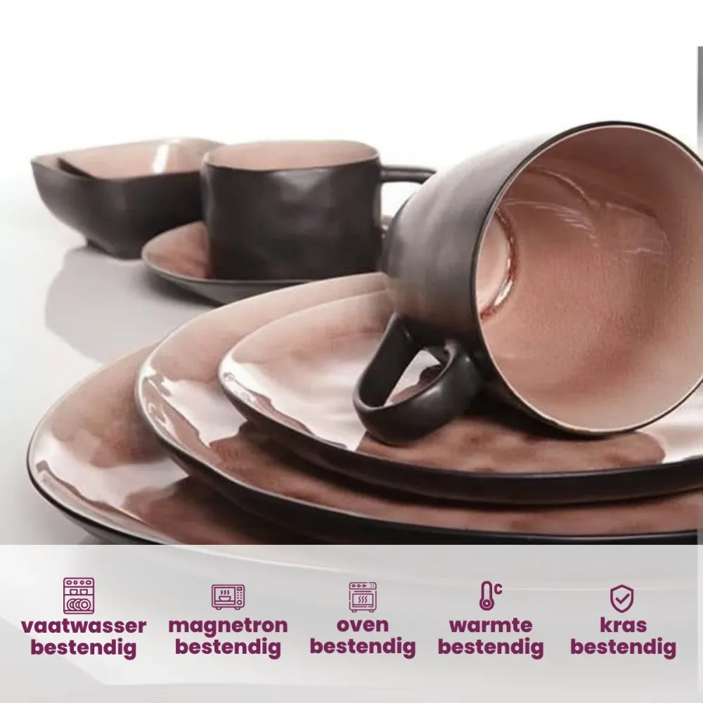 Cosy & Trendy Mokken / Bekers - Laguna Old Rose - 450 ml - 4 Stuks