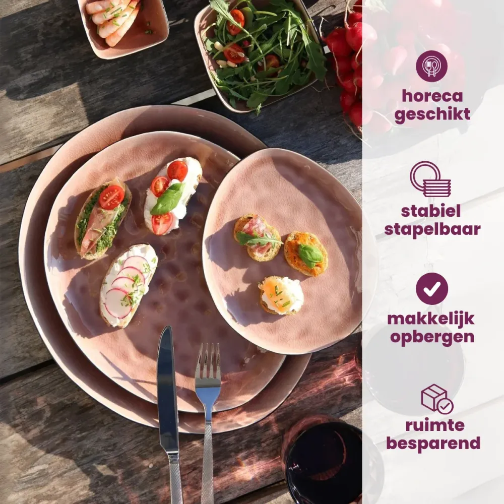 Cosy & Trendy Mokken / Bekers - Laguna Old Rose - 450 ml - 4 Stuks