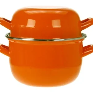 Cosy & Trendy Mosselpan - Oranje - ø 18 cm / 2.8 liter - geëmailleerde anti-aanbaklaag