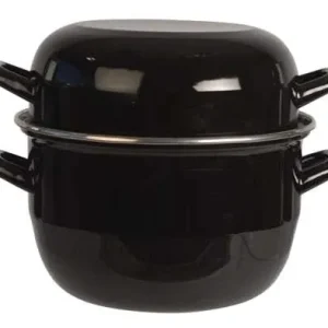Cosy & Trendy Mosselpan - Zwart - ø 20 cm / 3.3 liter - geëmailleerde anti-aanbaklaag
