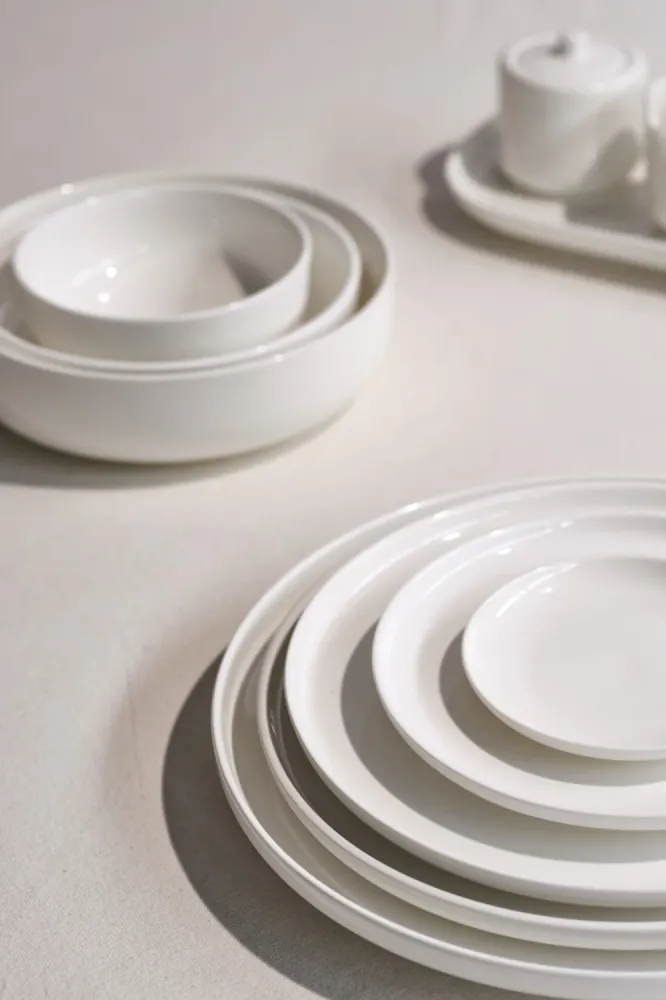 Cosy & Trendy Ontbijtborden / Dessertborden Moon White ø 19 cm - 4 Stuks