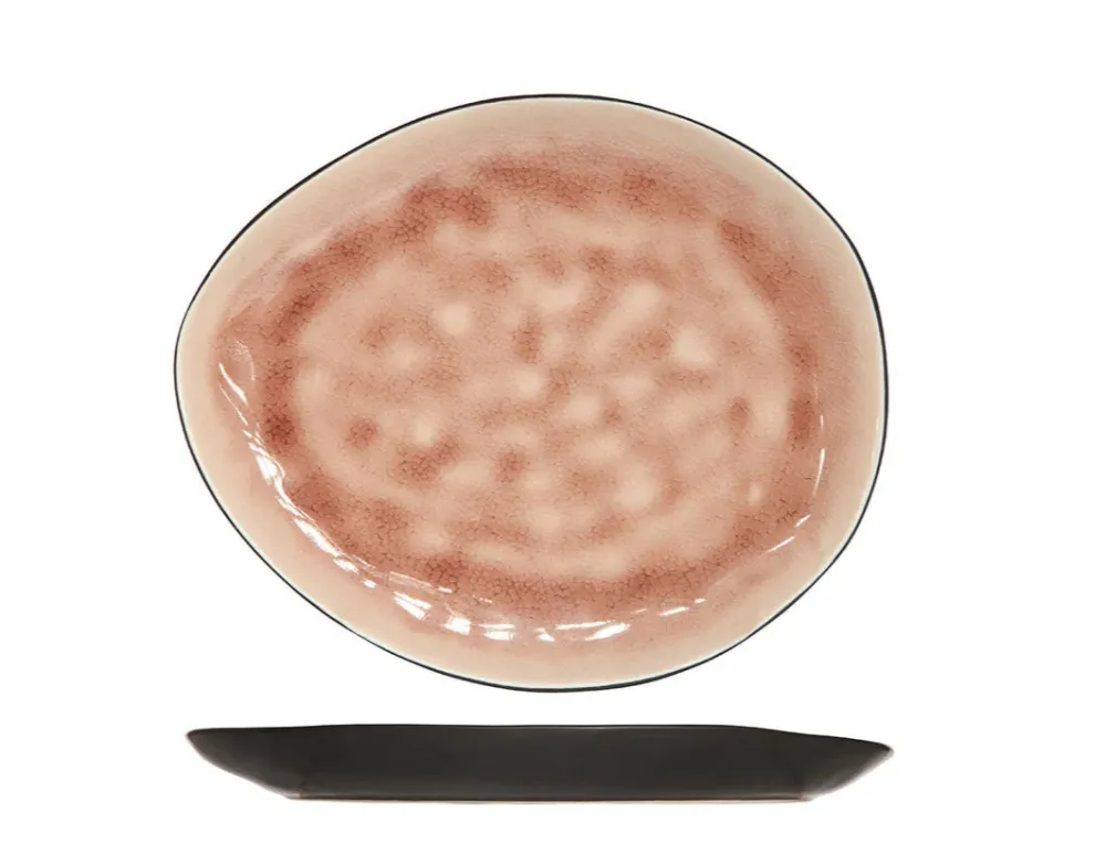 Cosy & Trendy Ontbijtborden / Dessertborden Organic - Laguna Old Rose - 20 x 16 cm - 4 Stuks