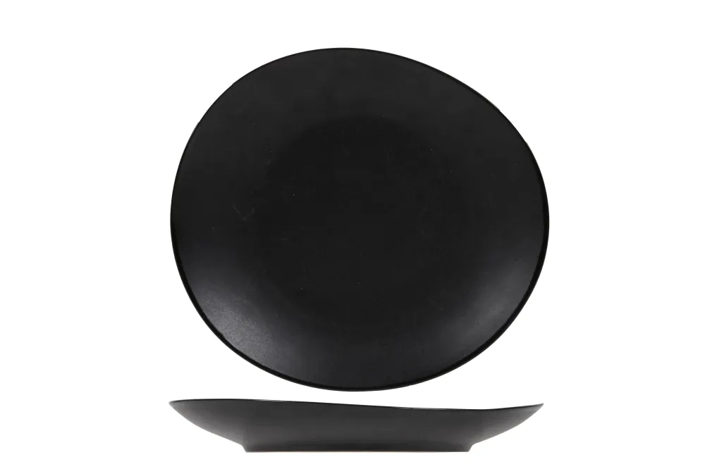 Cosy & Trendy Ontbijtborden / Dessertborden Vongola Black - 22 x 20 cm - 4 Stuks