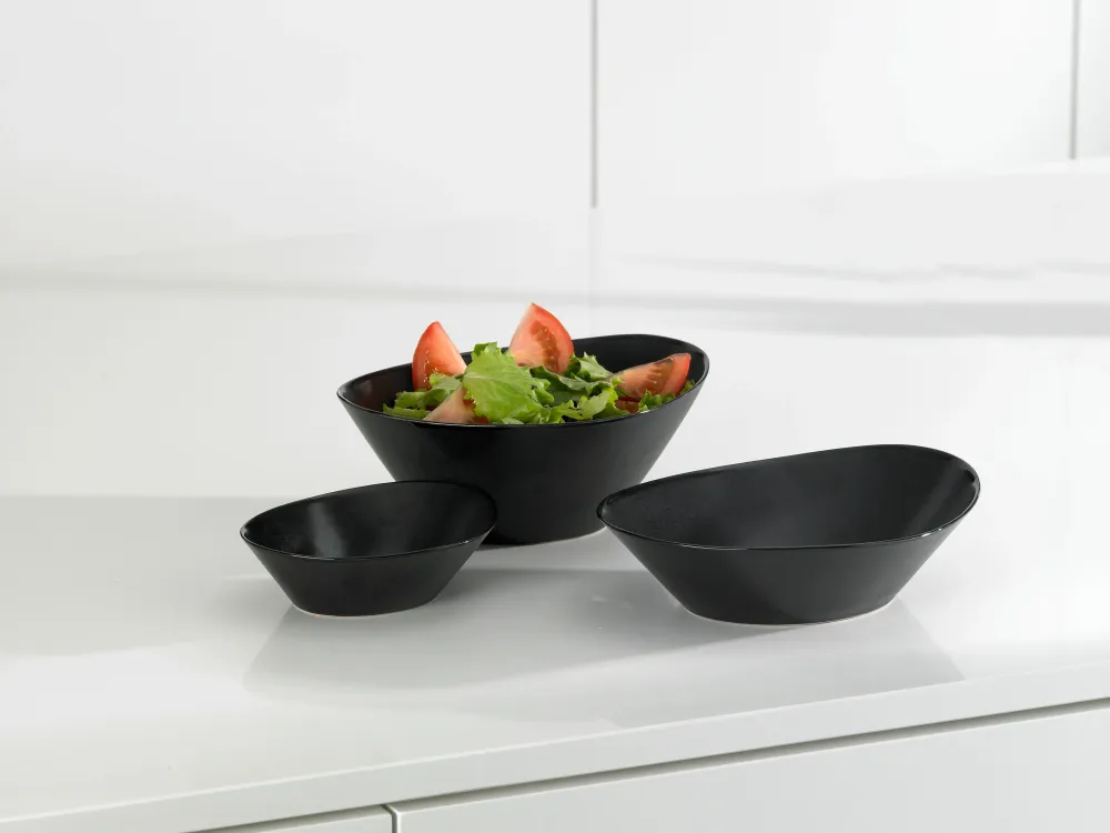Cosy & Trendy Ontbijtborden / Dessertborden Vongola Black - 22 x 20 cm - 4 Stuks