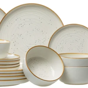 Cosy & Trendy Serviesset Baltic Vanilla 18-delig / 6 personen - 6 dinerborden, 6 ontbijtborden en 6 kommen