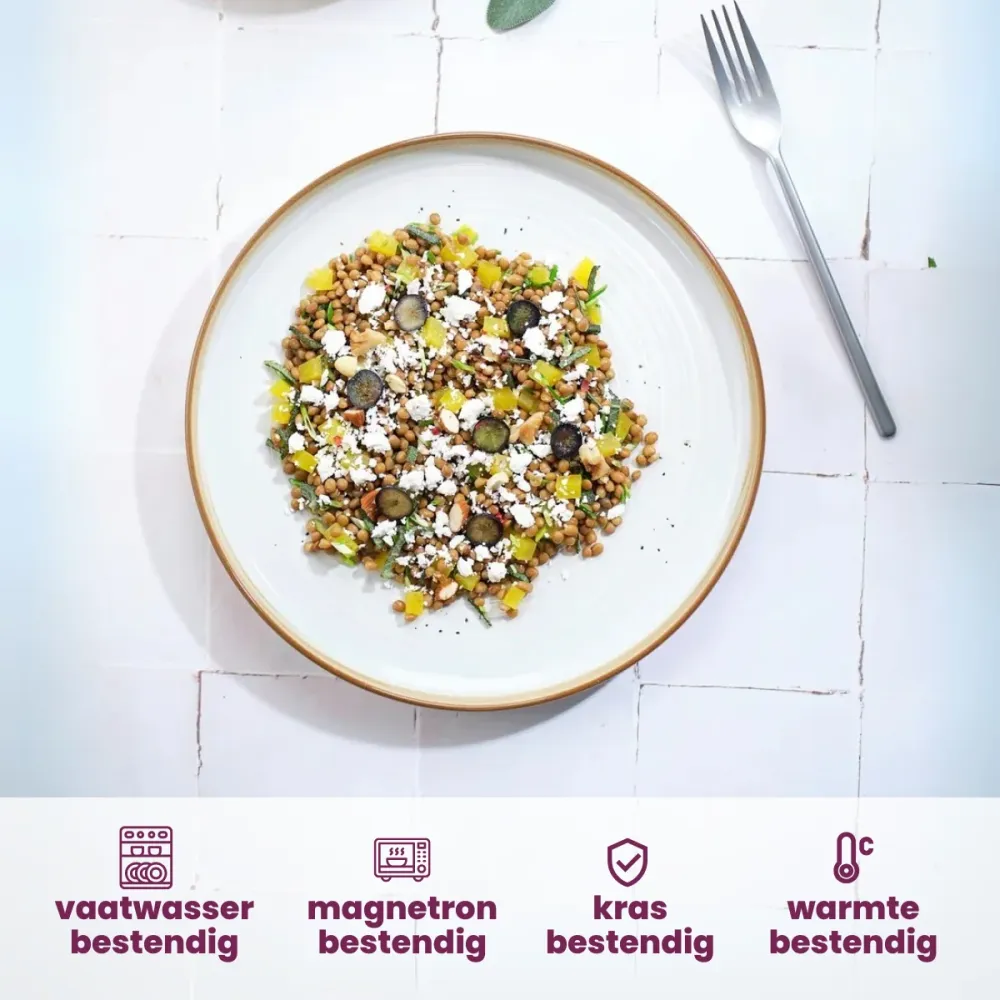 Cosy & Trendy Serviesset Baltic Vanilla 18-delig / 6 personen - 6 dinerborden, 6 ontbijtborden en 6 kommen