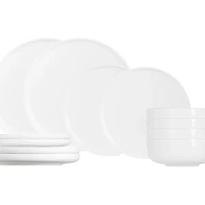Cosy & Trendy Serviesset Moon White 12-delig / 4 personen - 4 dinerborden, 4 ontbijtborden en 4 kommen