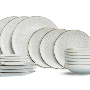 Cosy & Trendy Serviesset Murano 18-delig / 6 personen - 6 dinerborden, 6 ontbijtborden en 6 diepe borden
