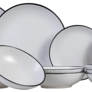 Cosy & Trendy Serviesset Speckle - Wit 18-delig / 6 personen - 6 dinerborden, 6 diepe borden en 6 ontbijtborden