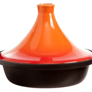 Cosy & Trendy Tajine Inductie - Zwart / Oranje - ø 25 cm - zonder anti-aanbaklaag - geschikt voor alle warmtebronnen