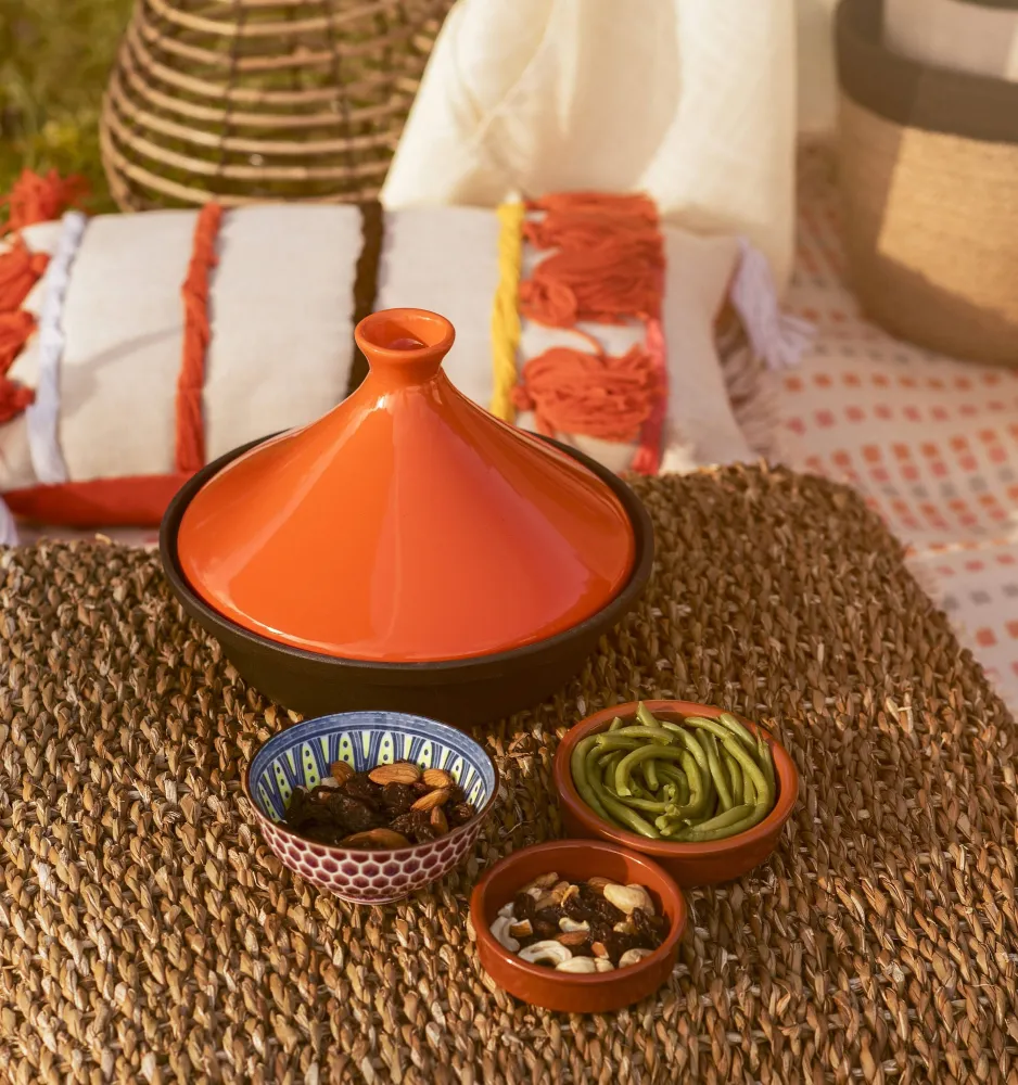 Cosy & Trendy Tajine Inductie - Zwart / Oranje - ø 25 cm - zonder anti-aanbaklaag - geschikt voor alle warmtebronnen
