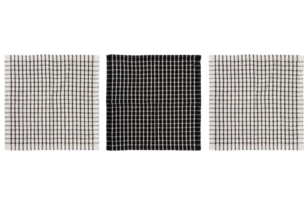 Cosy & Trendy Vaatdoekjes Stoff Black Chambray 30 x 30 cm - 3 Stuks