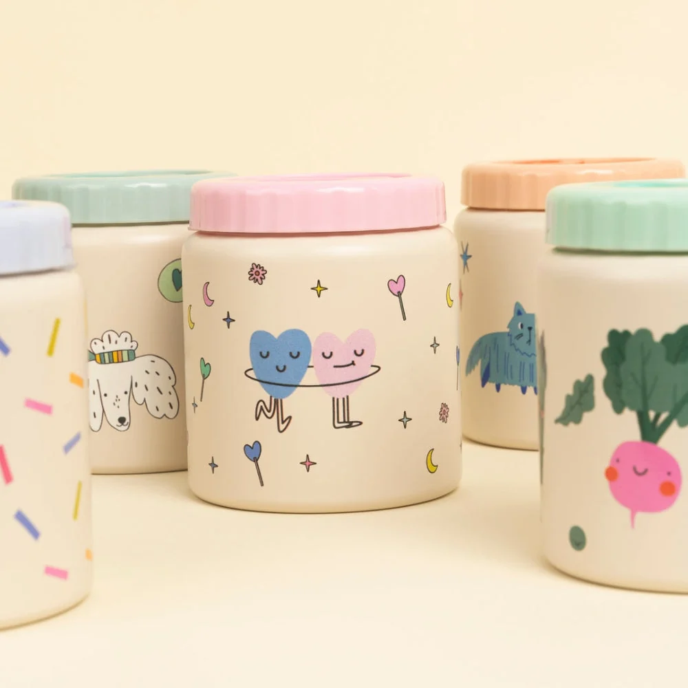 Cotton Cloud Kinder lunchthermos Dansende Hartjes 350ml