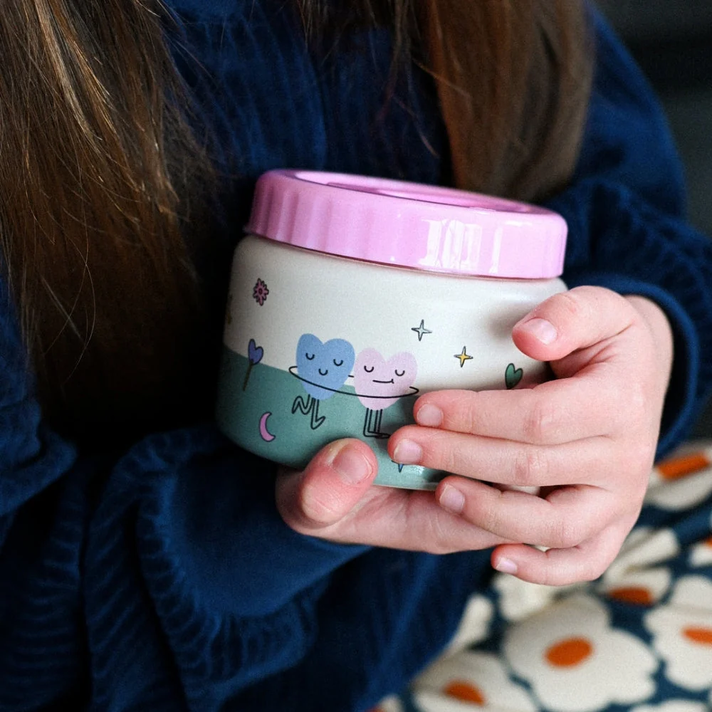 Cotton Cloud Kinder lunchthermos Dansende Hartjes 350ml