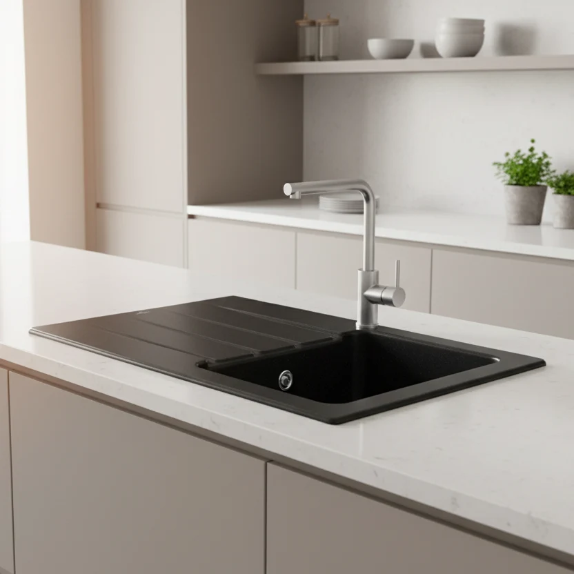 Architectura 50 keramische wastafel – robuust & elegant chromiet voor elke badkamer Cozey Maison