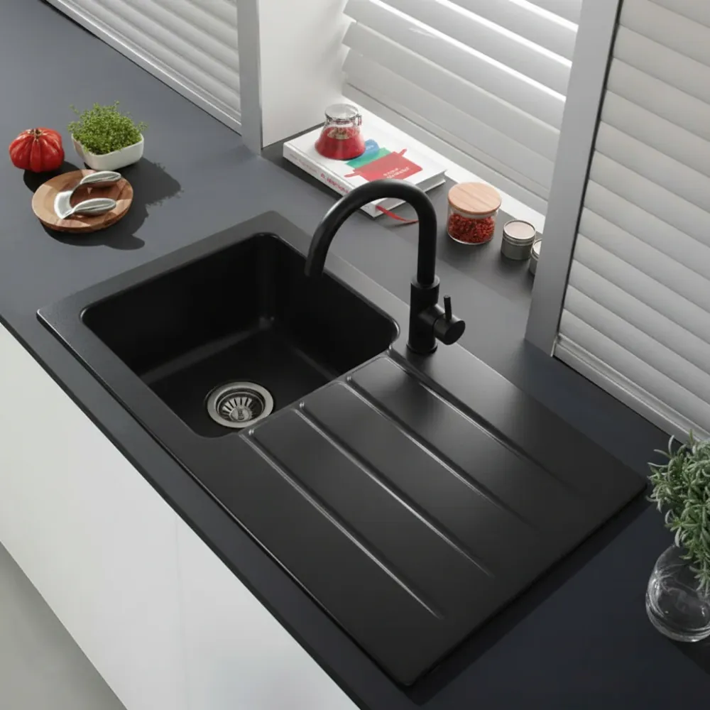 Architectura 50 keramische wastafel – robuust & elegant chromiet voor elke badkamer Cozey Maison