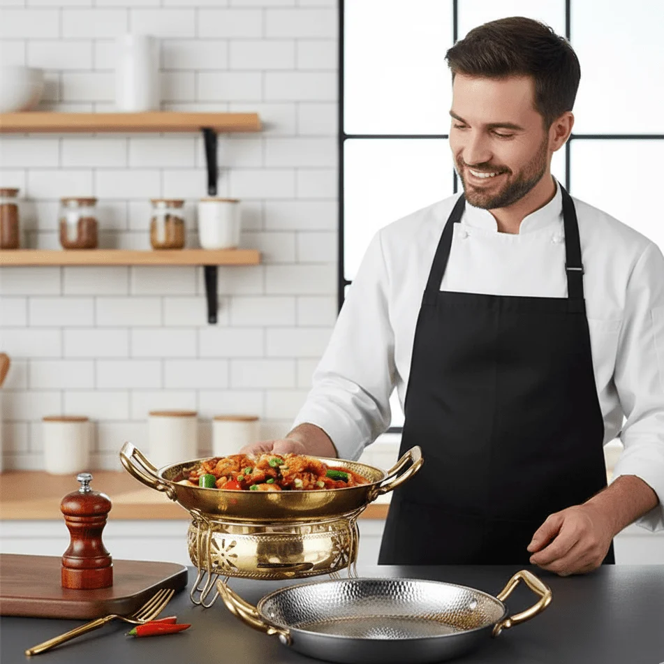 BRATMEISTER – Hammerschlag roestvrijstalen pan voor pannen, sauzen & veelzijdig koken Cozey Maison