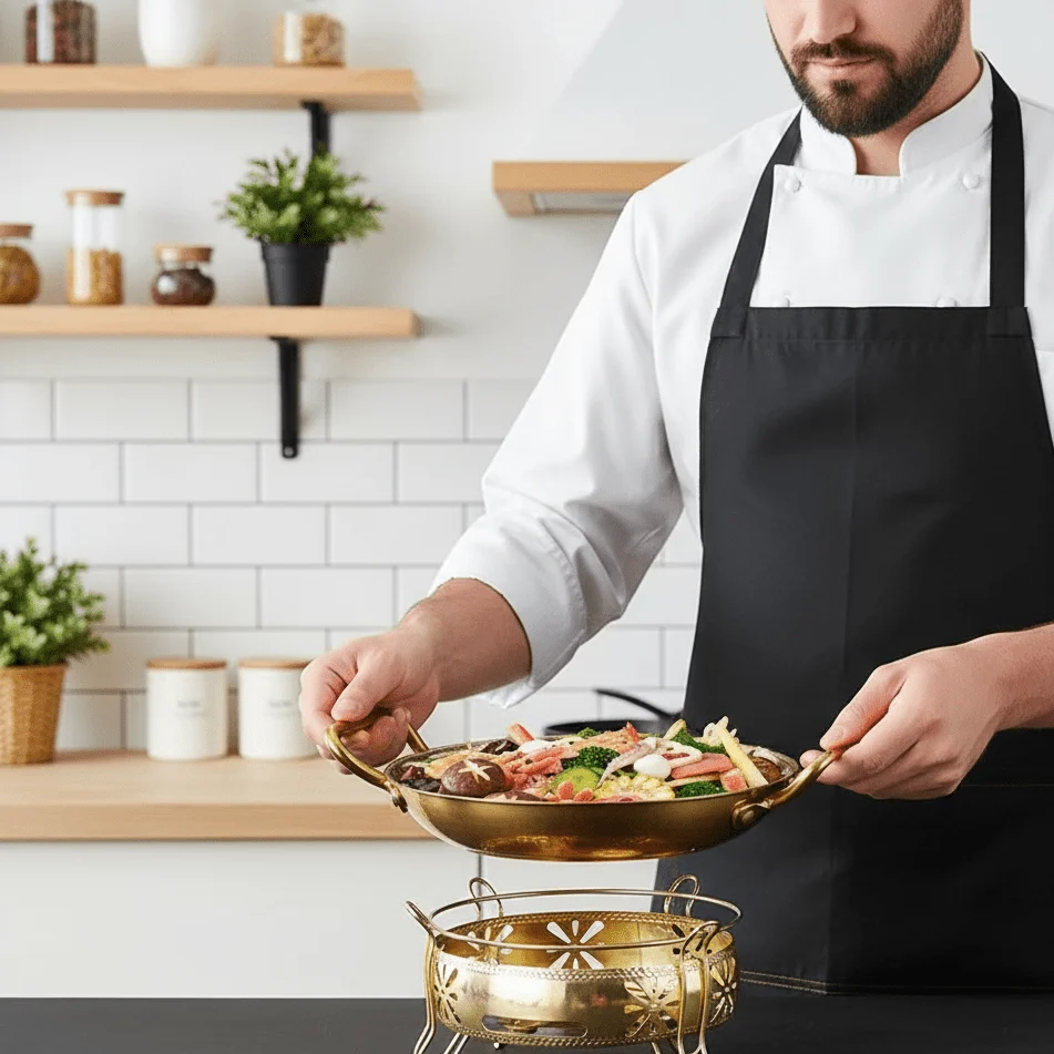 BRATMEISTER – Hammerschlag roestvrijstalen pan voor pannen, sauzen & veelzijdig koken Cozey Maison