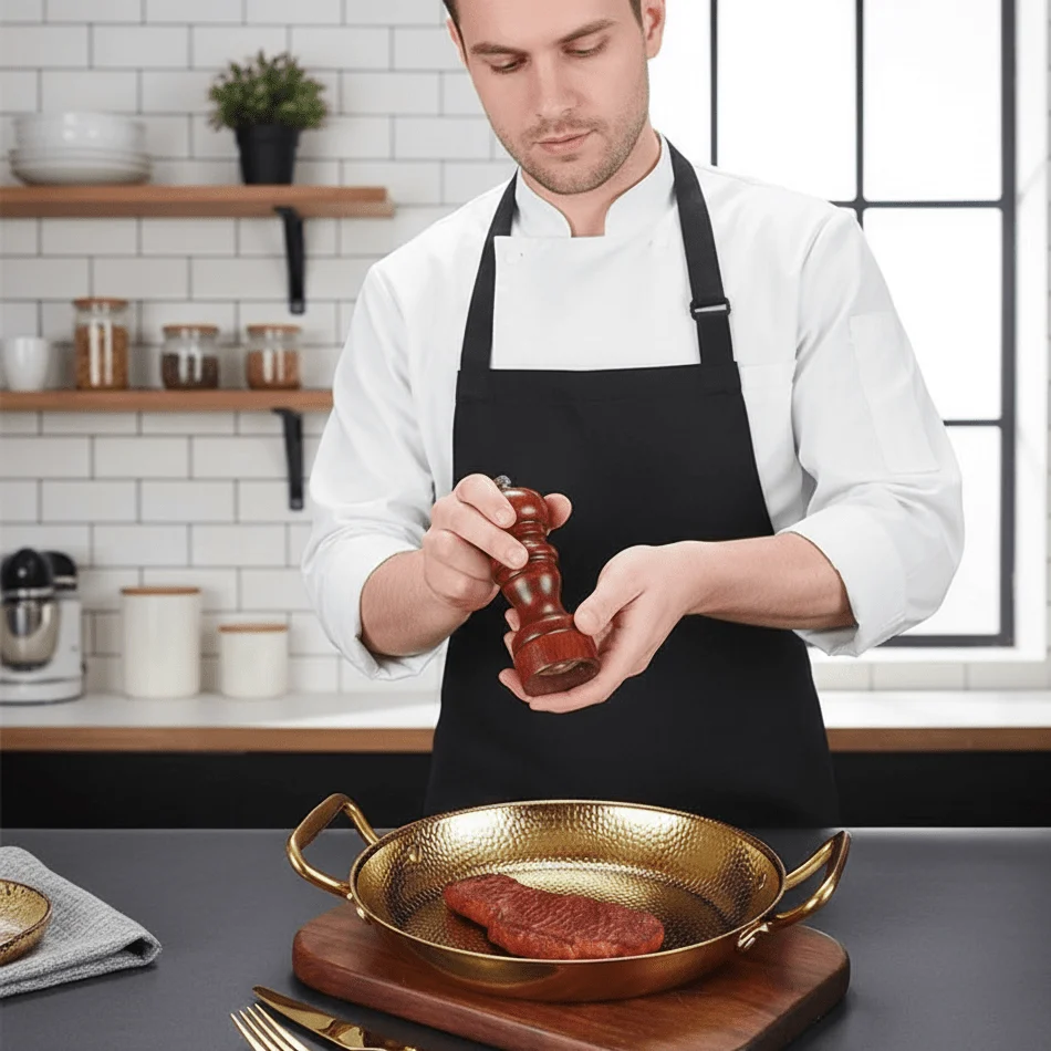 BRATMEISTER – Hammerschlag roestvrijstalen pan voor pannen, sauzen & veelzijdig koken Cozey Maison