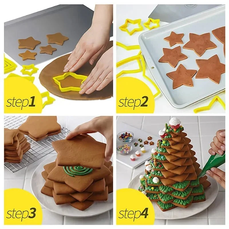 DOUGHBELL – 6-delige kerstkoekjes-uitsteekvormen set voor koekjes & gebak Cozey Maison