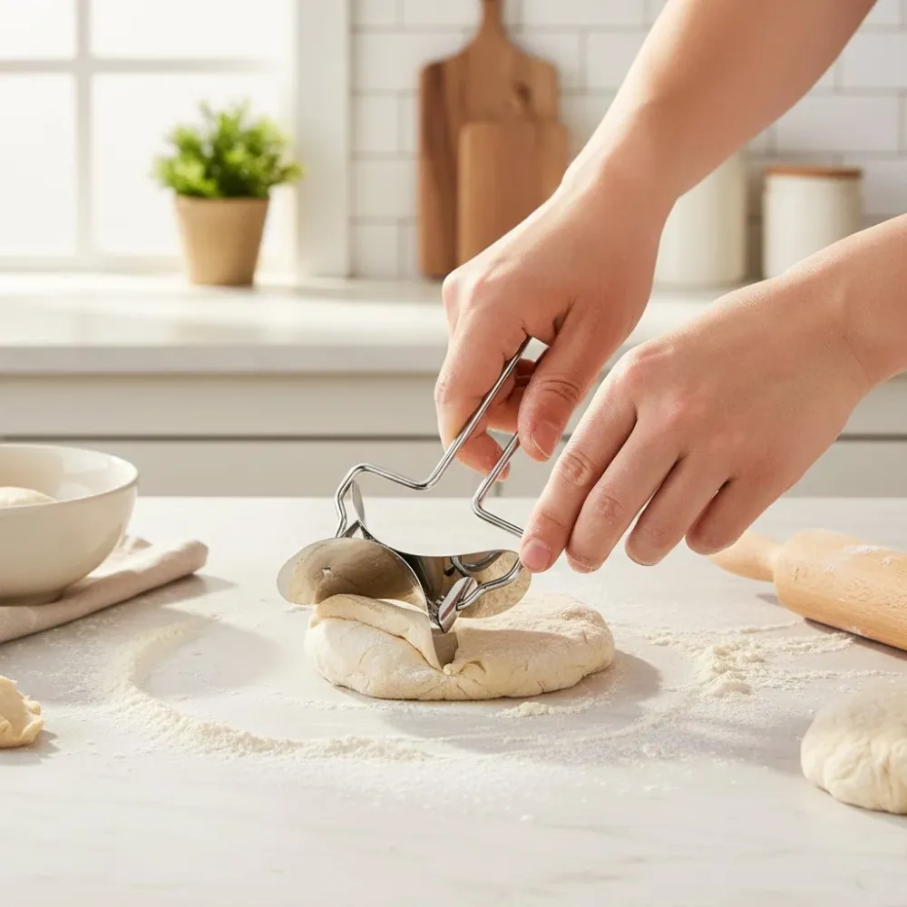 DOUGHLINE – Professionele deegsnijder en deegroller met roestvrijstalen mes Cozey Maison