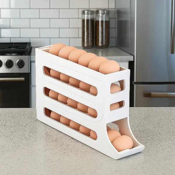 EGGROLLA – Eieropslagdoos met grote capaciteit en rolontwerp voor 30 eieren Cozey Maison