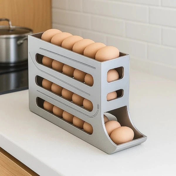 EGGROLLA – Eieropslagdoos met grote capaciteit en rolontwerp voor 30 eieren Cozey Maison