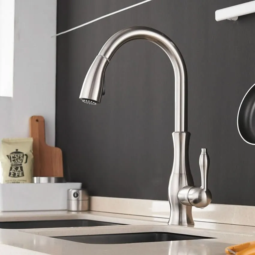 FLEXFLOW Keukenkraan – Uittrekbare RVS-keukenmengkraan voor flexibele en stijlvolle keukenwerkzaamheden Cozey Maison