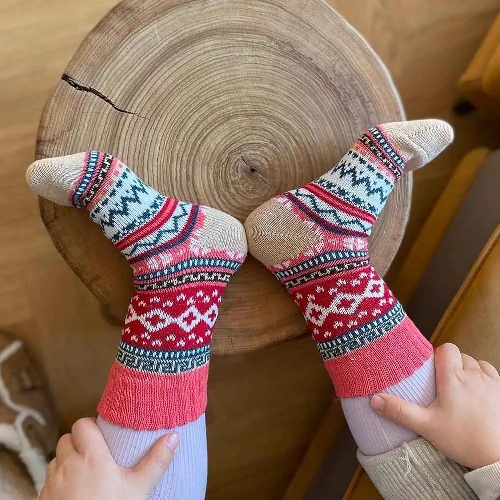 FROSTLOOM – Unisex wol- en katoenmix met Scandinavische patronen Cozey Maison