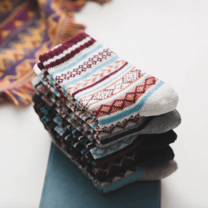 FROSTLOOM – Unisex wol- en katoenmix met Scandinavische patronen Cozey Maison