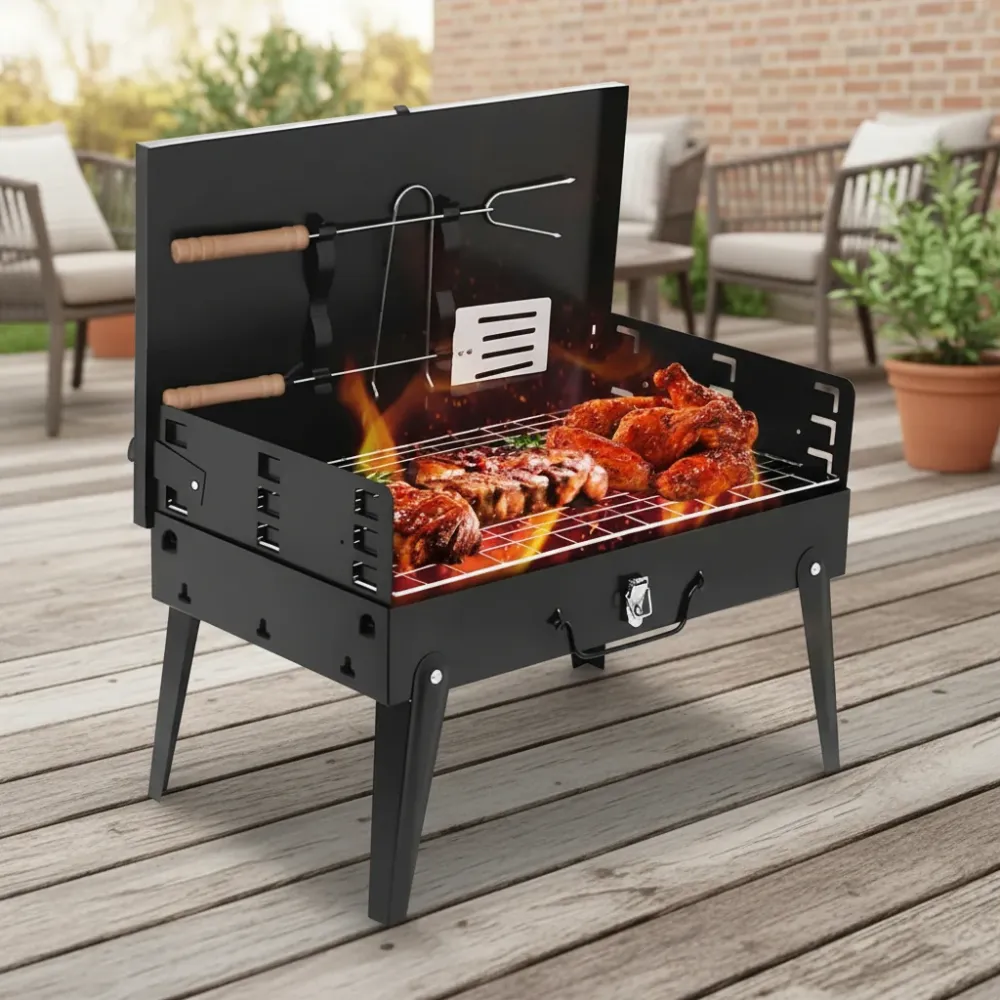 GrillMate Fold – Opvouwbare tuingrill van staal voor kamperen & tuin Cozey Maison