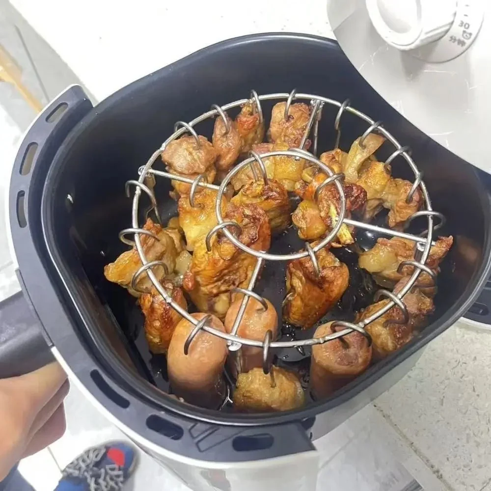 GRILLVERT – RVS grillrooster voor verticaal grillen met spieshouder Cozey Maison