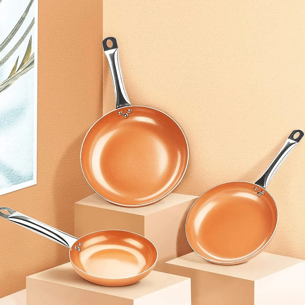 KOPER PAN – Professionele koperen pan met antiaanbaklaag & perfecte warmteverdeling Cozey Maison