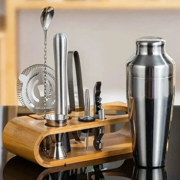 LUXMIX BARSET – 10-delige cocktailset van roestvrij staal voor stijlvolle drankjes Cozey Maison